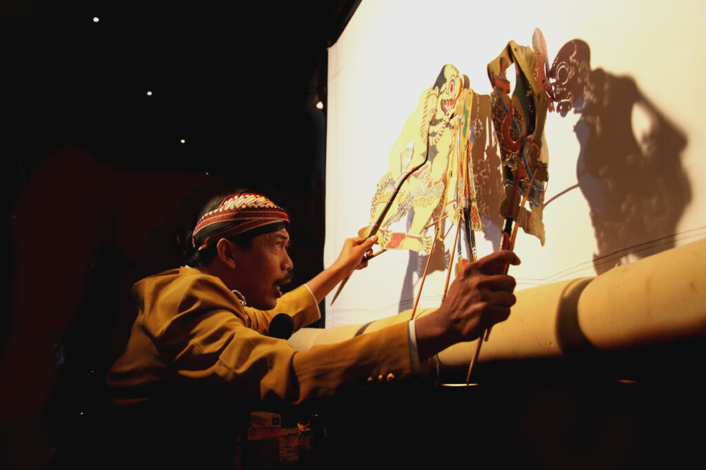 Sumardi, the master dalang, must take control in every aspect of a wayang puppet performance